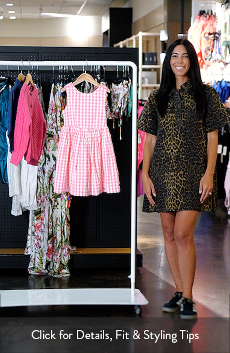 Kids' Zadie Back Appliqué Cotton Seersucker Sundress, sales video thumbnail