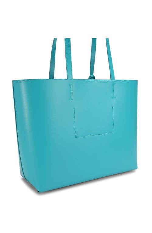 Kurt Geiger London Chelsea Leather Shopper Bag In Turquoise/aqua