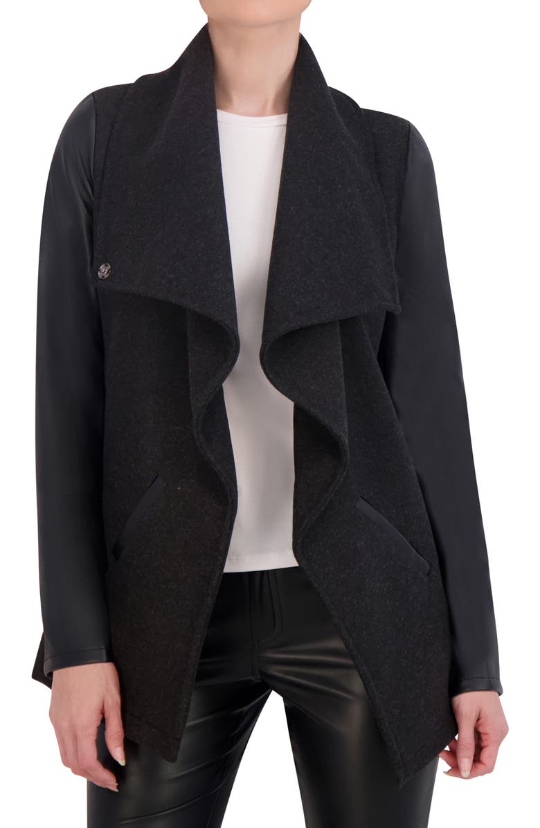 Ookie & Lala Faux Wool Drape Jacket, Main, color,