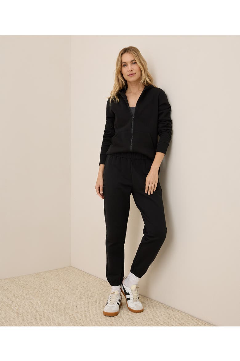 Organic Brushed Fleece Sweatpant, Alternate, color, Black