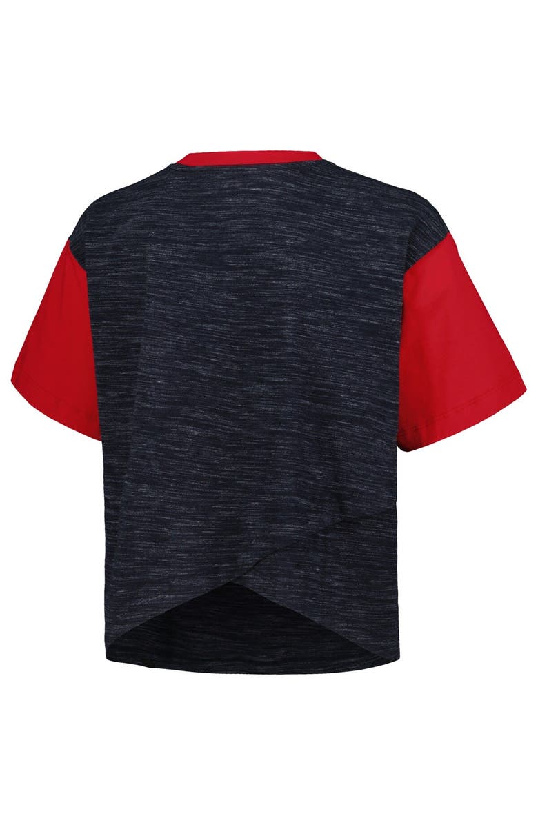 5TH AND OCEAN BY NEW ERA Women's 5th & Ocean by New Era Navy USWNT Athletic Cross Back Cropped T-Shirt, Alternate, color, Navy