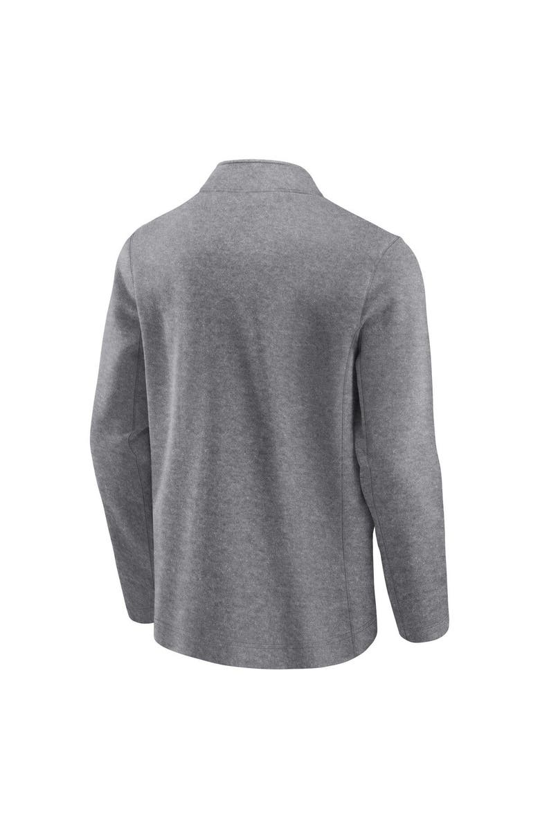 FANATICS Men's Fanatics Branded Heather Gray Minnesota Golden Gophers Vintage Fleece Quarter-Zip Jacket, Alternate, color, Heather Gray