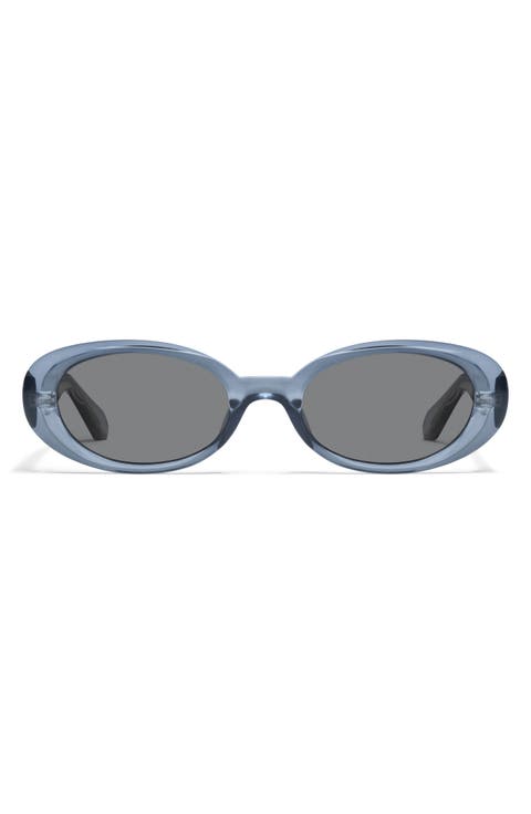 Felt Cute 52mm Gradient Small Oval Sunglasses