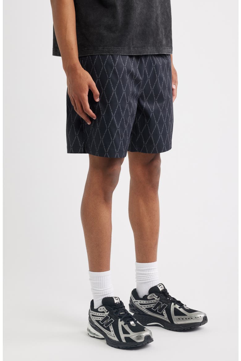 Planes Diamond Logo Shorts, Alternate, color, BLACK