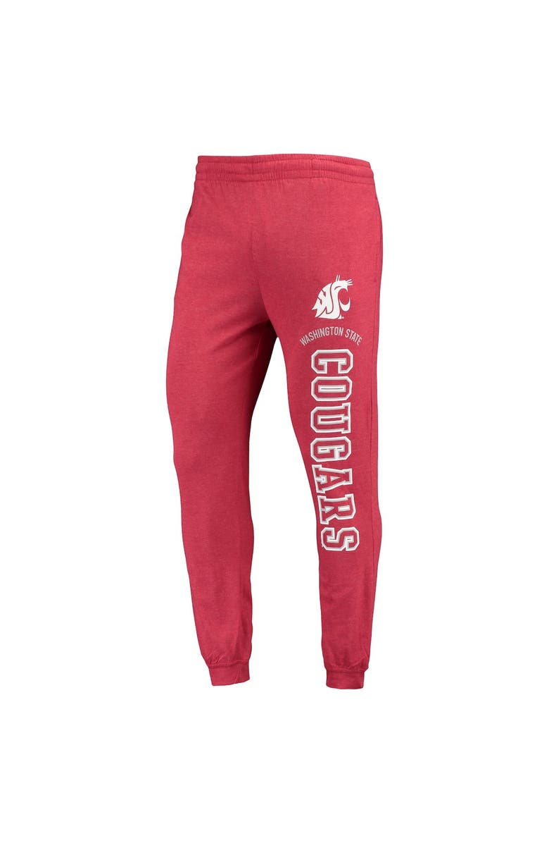 CONCEPTS SPORT Men's Concepts Sport Crimson/Charcoal Washington State Cougars Meter Long Sleeve Hoodie T-Shirt & Jogger Pants Sleep Set, Alternate, color,