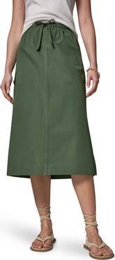 Donna Karan New York Tie Waist Cargo Midi Skirt