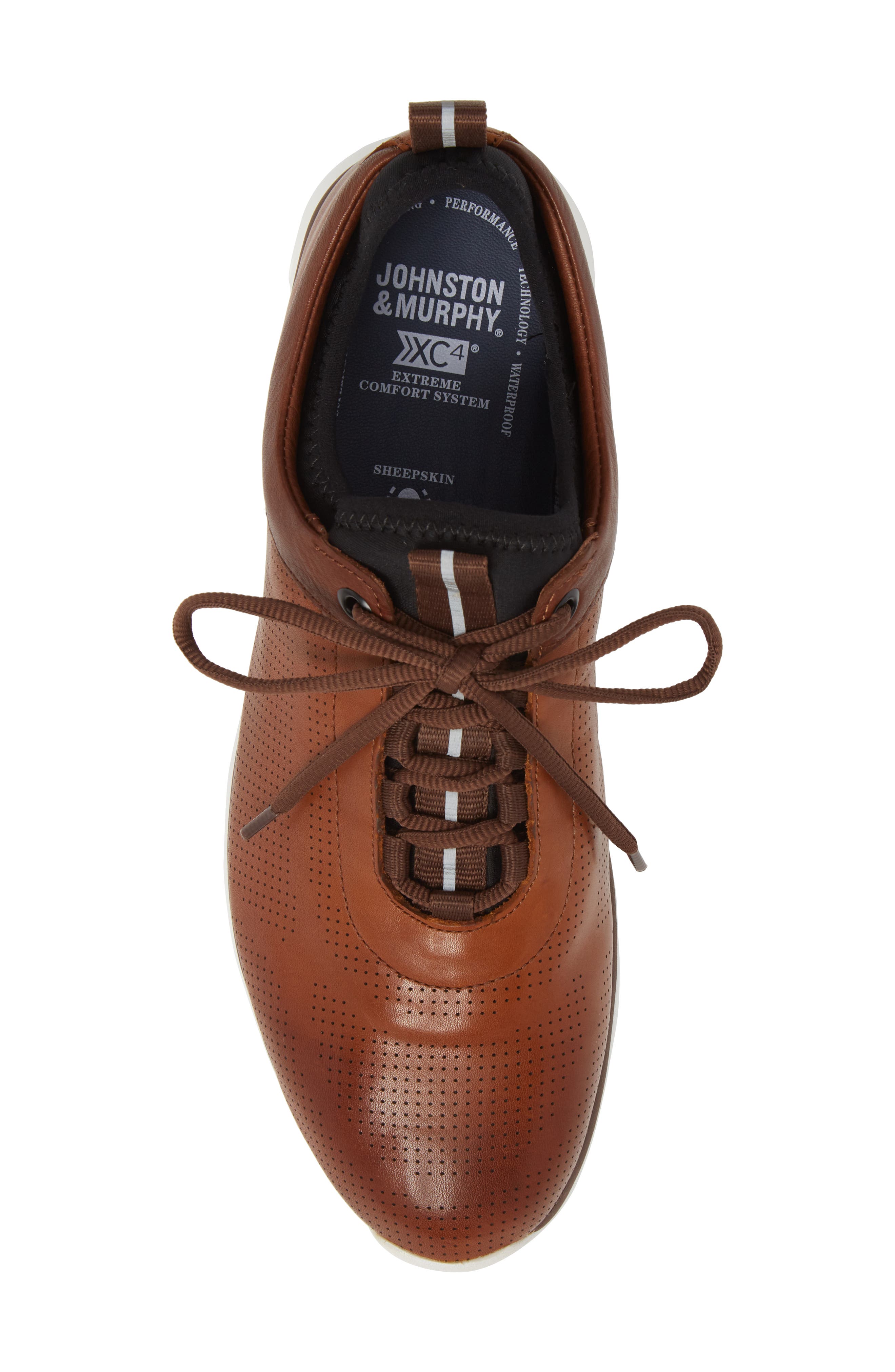 Prentiss XC4® Waterproof Sneaker, Alternate, color, MAHOGANY LEATHER