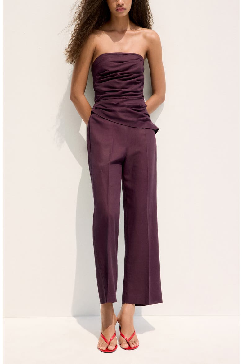 Strapless Jumpsuit, Main, color, WINE