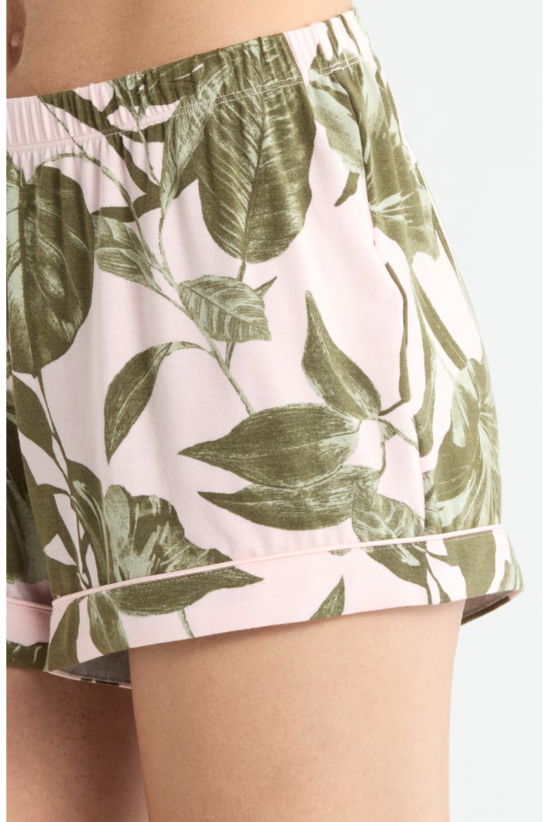 Moonlight Eco Short Pajamas, Alternate, color, PINK- OLIVE SKETCH TROPIC