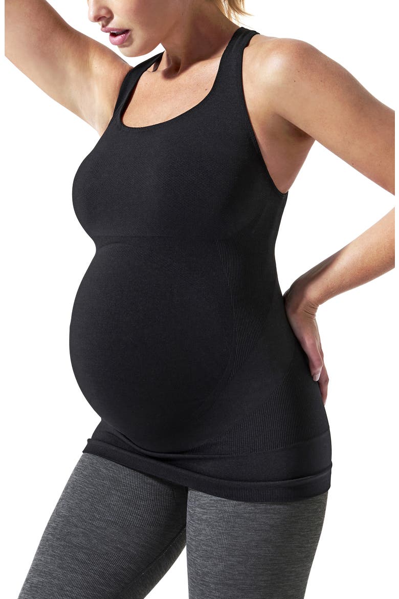 SportSupport Maternity Support Crossback Tank, Main, color, DEEPEST BLACK