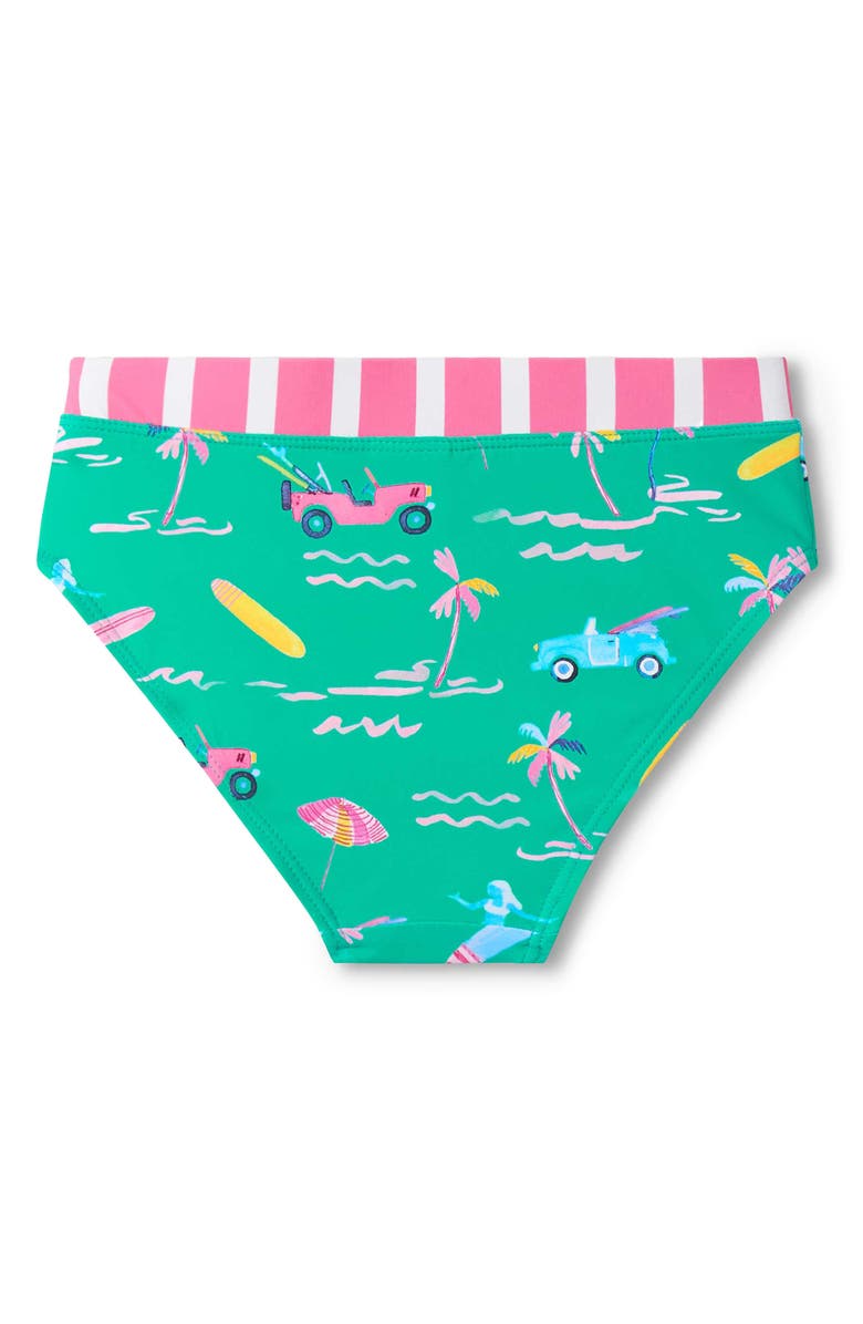 Hatley Tropical Escape Long Sleeve Rashguard Two-Piece Swimsuit, Alternate, color,