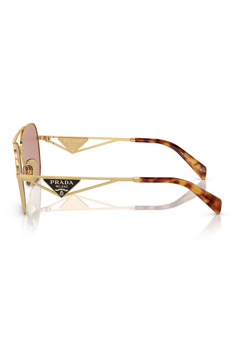 59mm Aviator Sunglasses, Alternate, color, DARK VIOLET