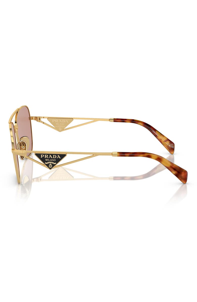 Prada 59mm Aviator Sunglasses, Alternate, color,