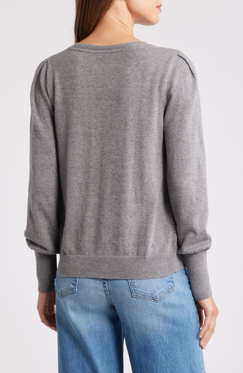 NIC+ZOE Pleat Shoulder Sweater, Alternate, color,