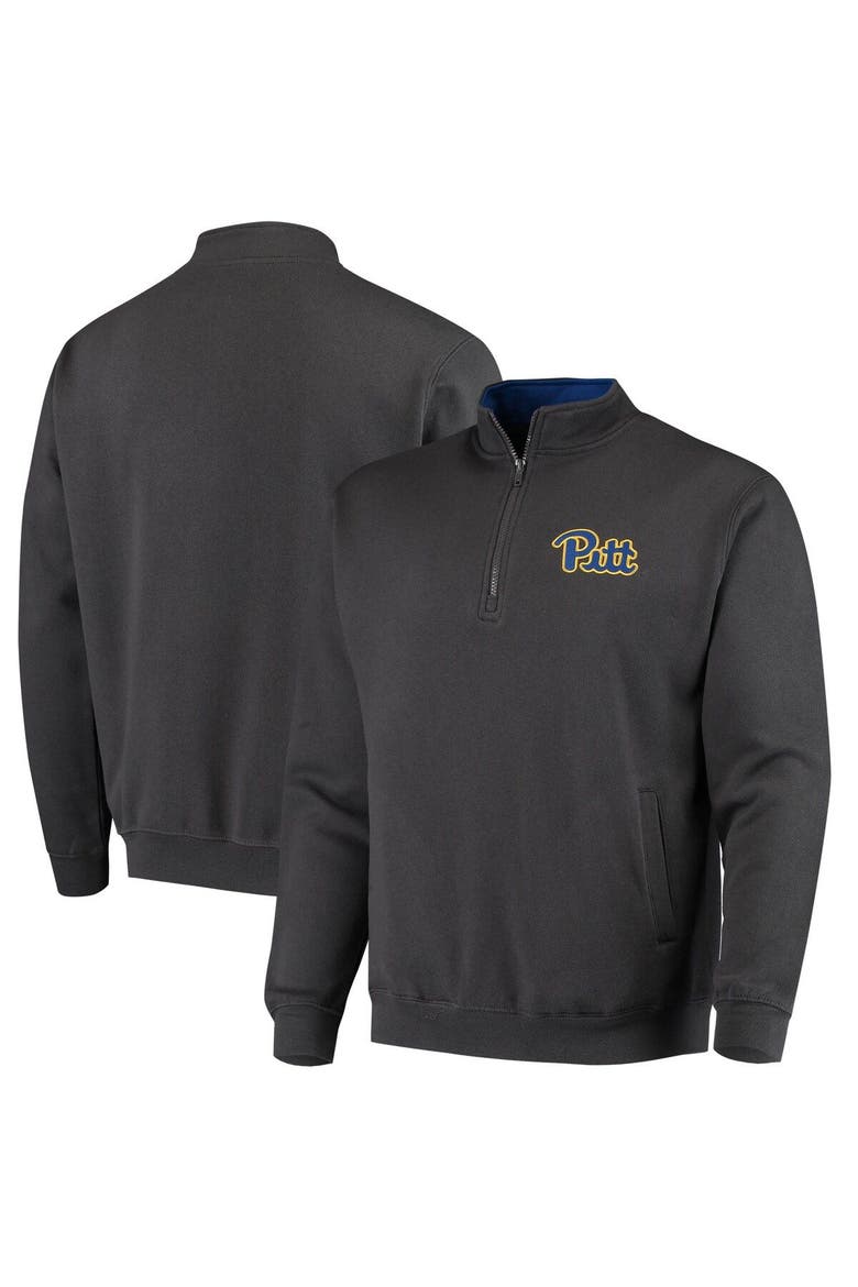 Men's Colosseum Charcoal Pitt Panthers Tortugas Logo Quarter-Zip Jacket, Main, color, Charcoal