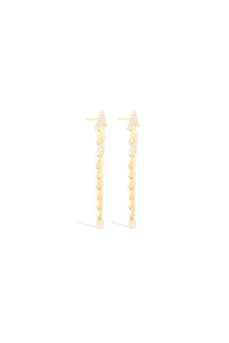 Spark Chevron Link Chandelier Earring, Alternate, color, Diamond-Gold