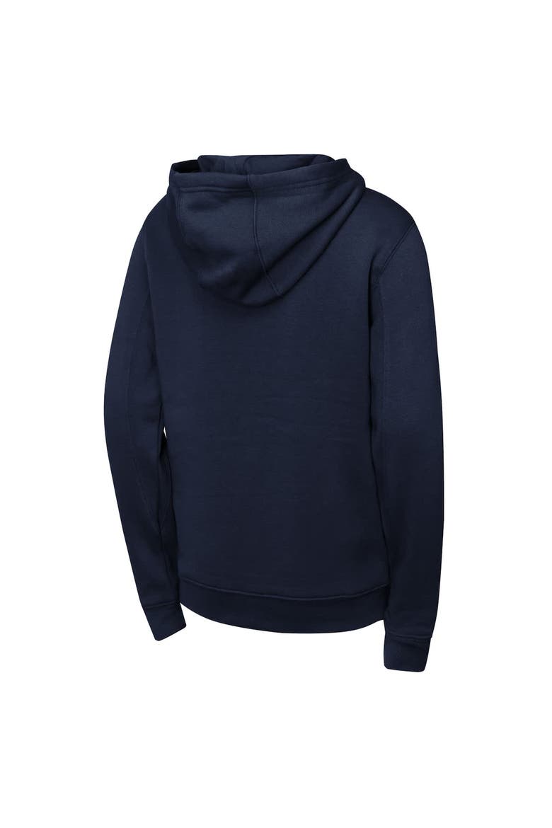 Youth  Navy Cleveland Guardians Wordmark Fleece Full-Zip Hoodie, Alternate, color, Navy