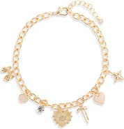 Tasha Heart & Bow Charm Necklace