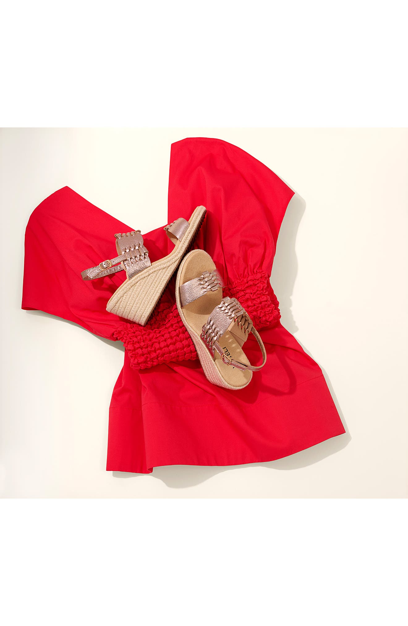 Laleh Espadrille Wedge Sandal, Alternate, color, SHELL
