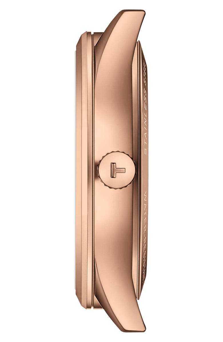 Tissot Classic Dream Automatic Leather Strap Watch, 40mm, Alternate, color, Silver