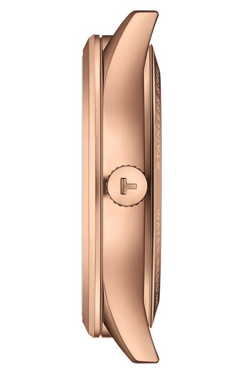 Tissot Classic Dream Automatic Leather Strap Watch, 40mm In Gold