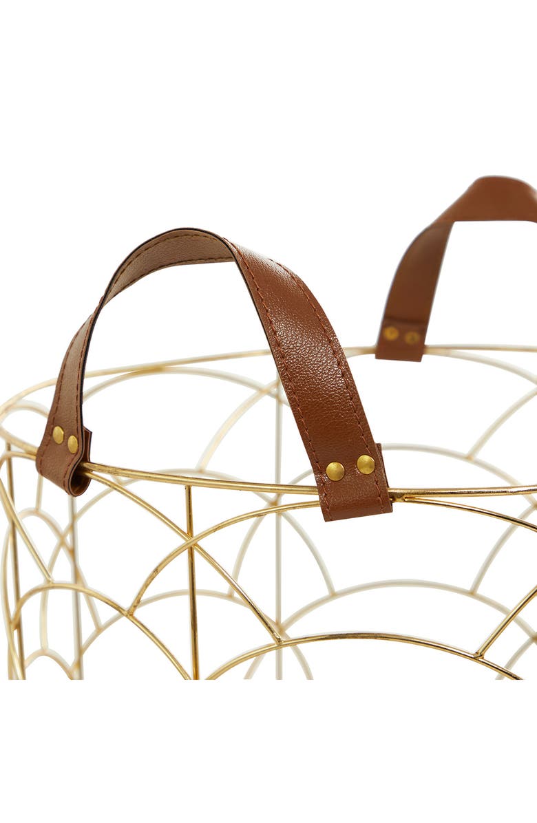 COSMO BY COSMOPOLITAN Goldtone Metal Glam Storage Basket - Set of 3, Alternate, color, Gold