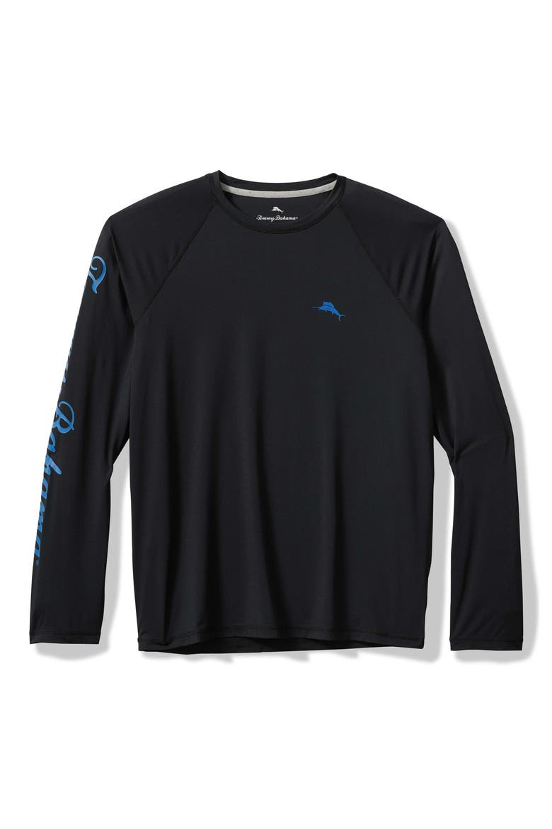 Chill Time Surf IslandZone® Long Sleeve Rashguard, Main, color, JET BLACK