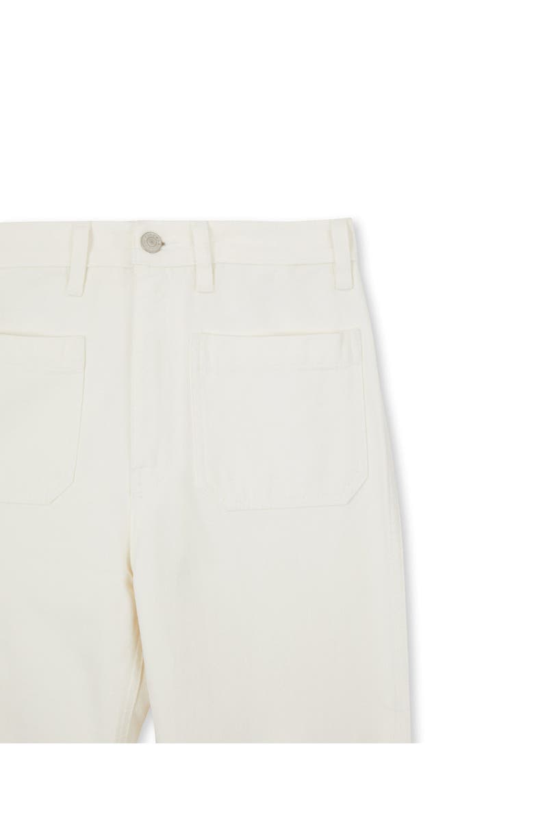 Fortela Janej Bootcut Bull Cotton White Trousers, Alternate, color, White
