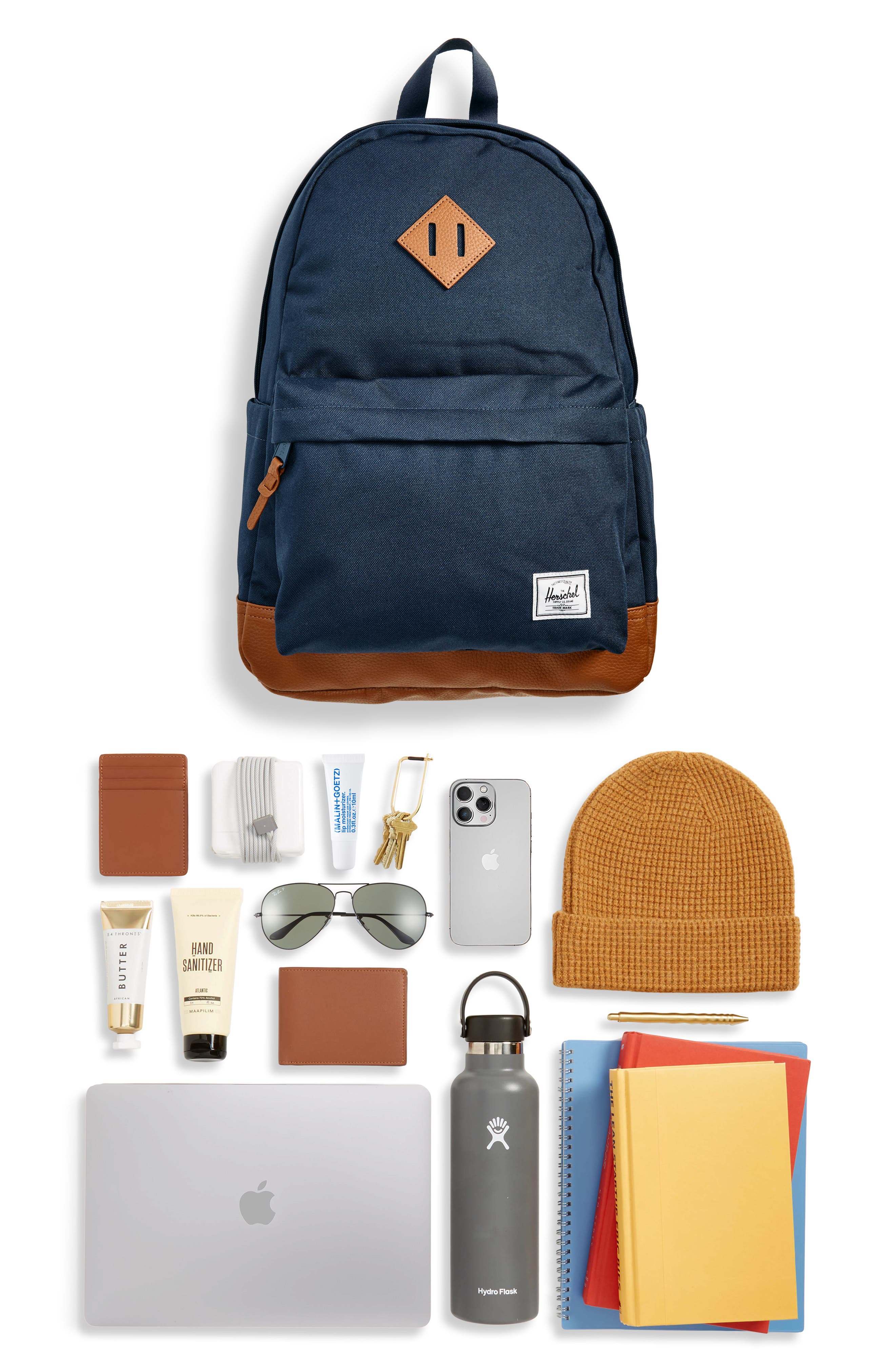 Heritage Backpack, Alternate, color, NAVY/TAN