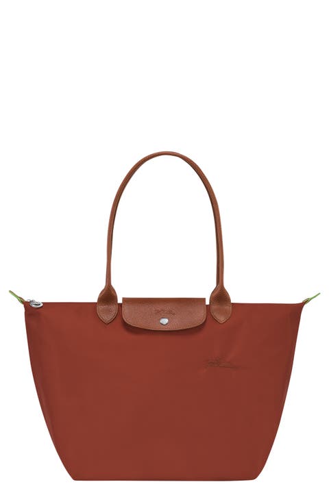 Le Pliage Green Recycled Canvas Large Shoulder Tote