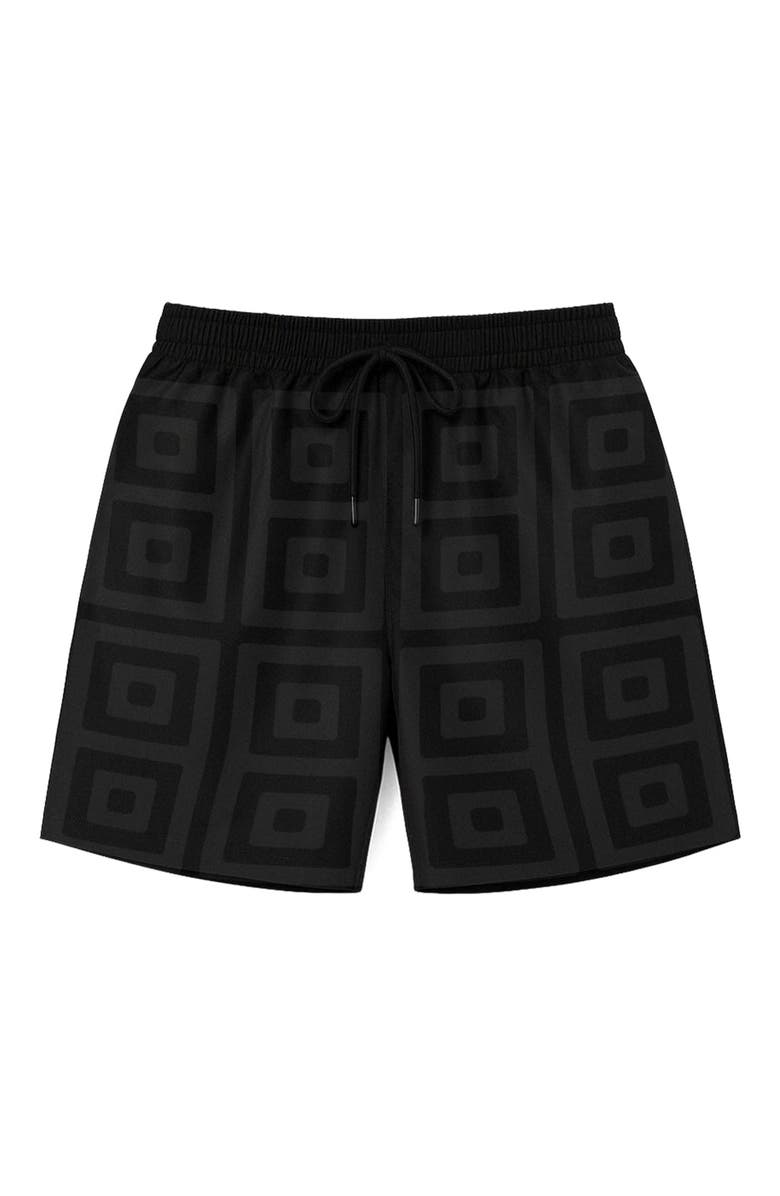 Blvck Pattern Swim Short, Alternate, color, Black