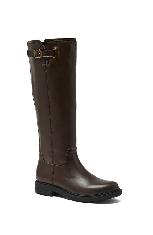 Lands' End Leather Knee High Riding Boots In Brown