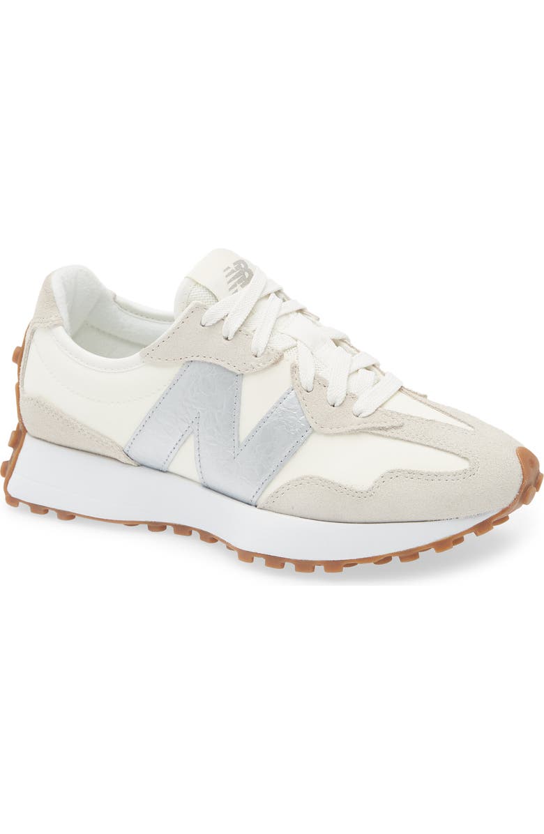 New Balance 327 Sneaker, Main, color, Angora/ Silver Metallic