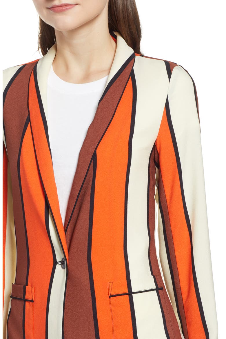 Stripe Drapey Blazer, Alternate, color, COMBO S