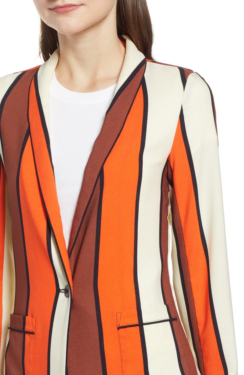 Scotch & Soda Stripe Drapey Blazer, Alternate, color,