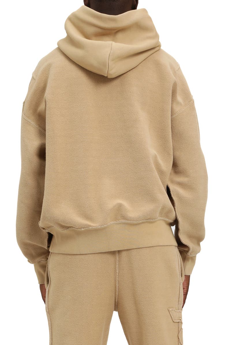 PURPLE BRAND Heavyweight Fleece Inside Out Hoodie, Alternate, color, Tan
