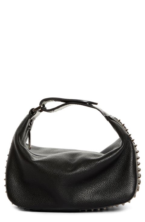 Funky Empire Spike Dopp Leather Top Handle Pouch