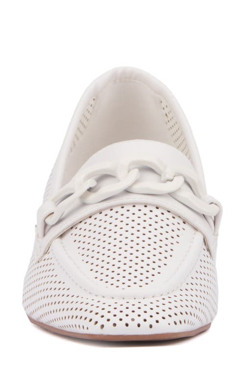 Torgeis Kalina Perforated Loafer In White