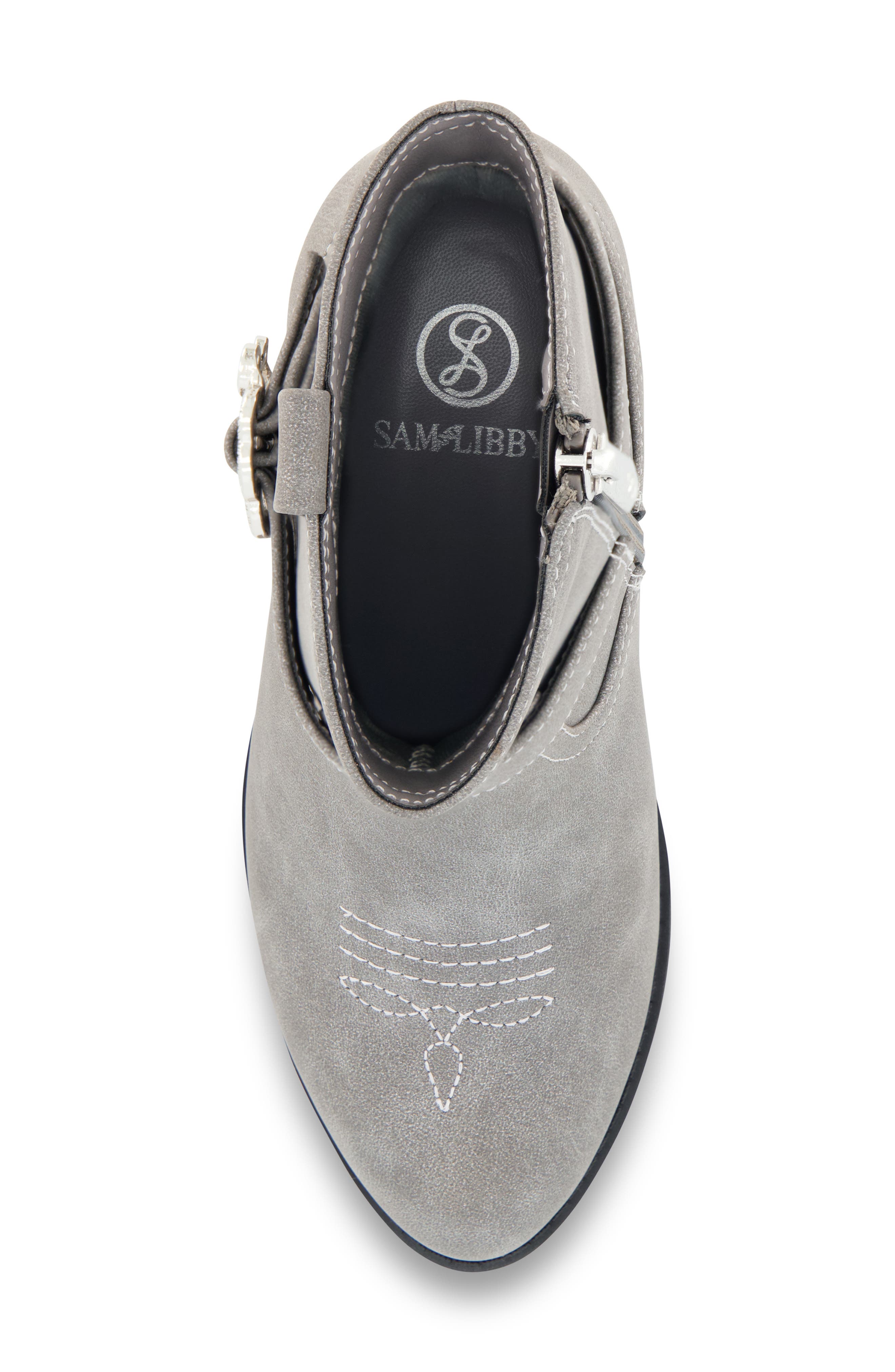 SAM & LIBBY Kids' Westy Carla Cowboy Boot, Alternate, color, Grey