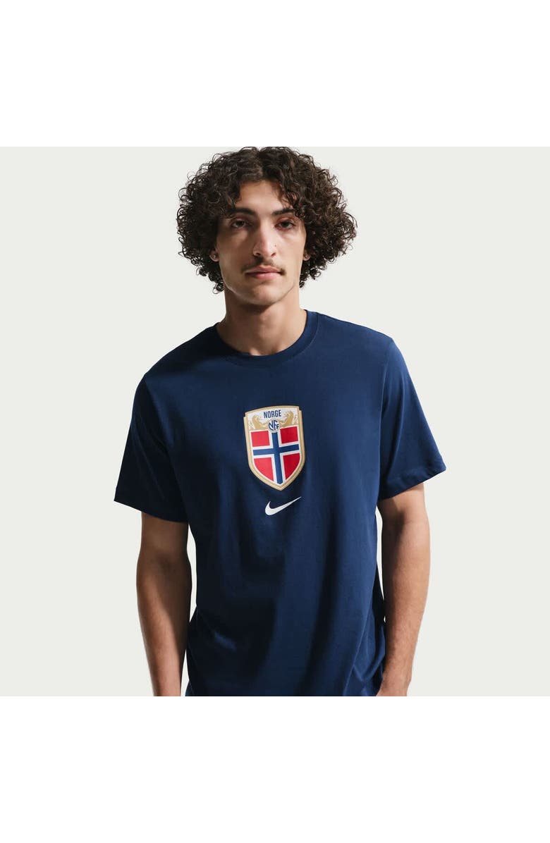Nike Men's Nike Navy Norway National Team Crest T-Shirt, Alternate, color, Navy
