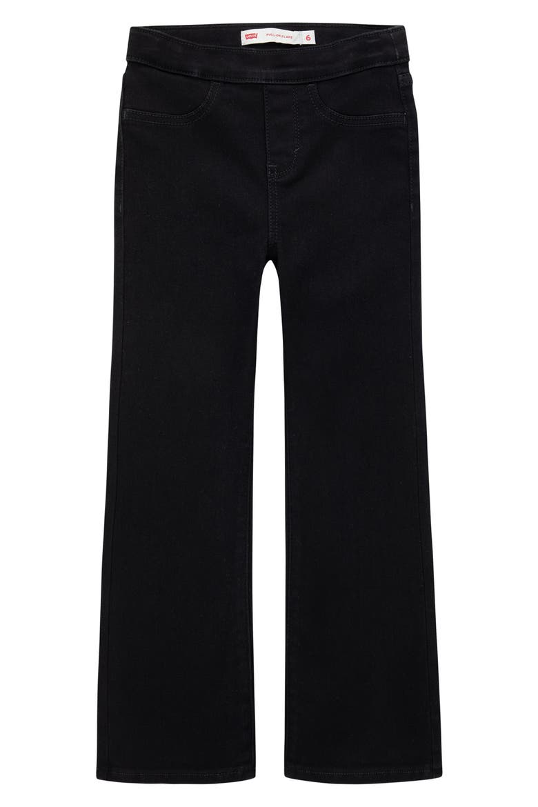 Kids' Pull-On Flare Jeans, Main, color, BLACK