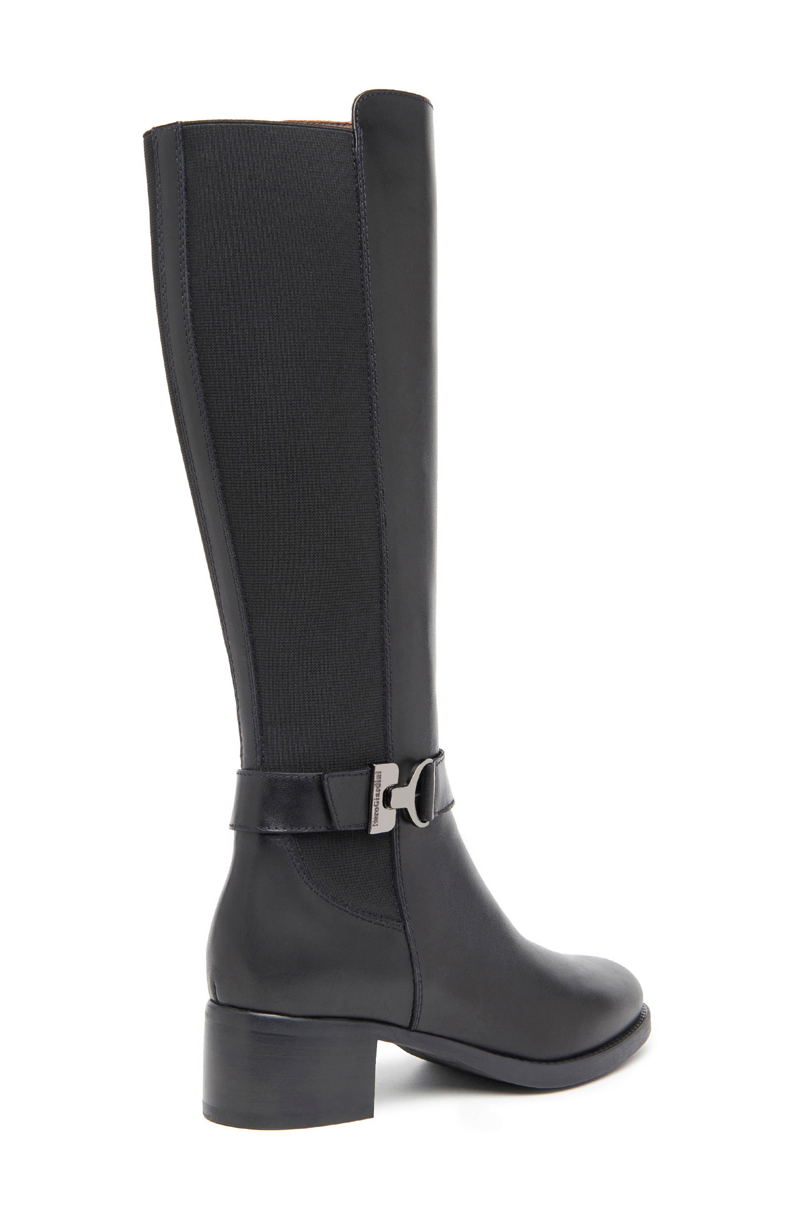 NeroGiardini Tall Block Heel Boot, Alternate, color, Black
