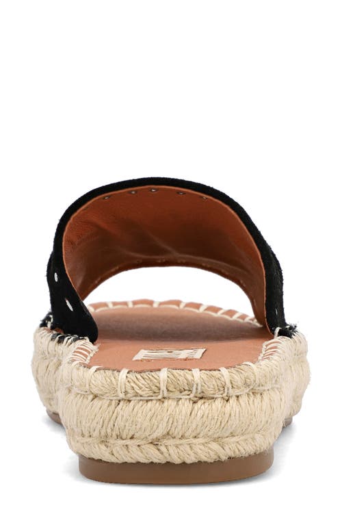 Mia Dahya Espadrille Platform Slide Sandal In Black