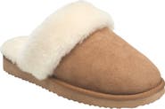 French Connection Gens Fur Band Open Slipper