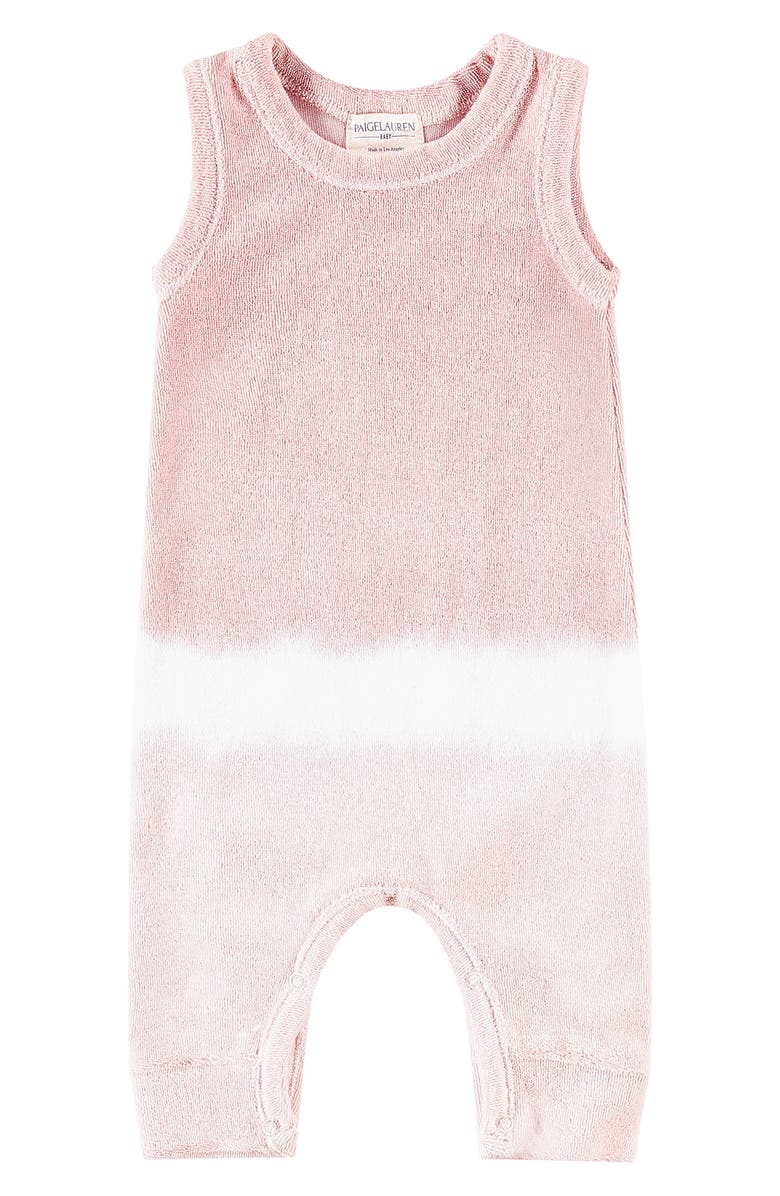 PAIGELAUREN Ombré Terry Tank Romper, Main, color, 
