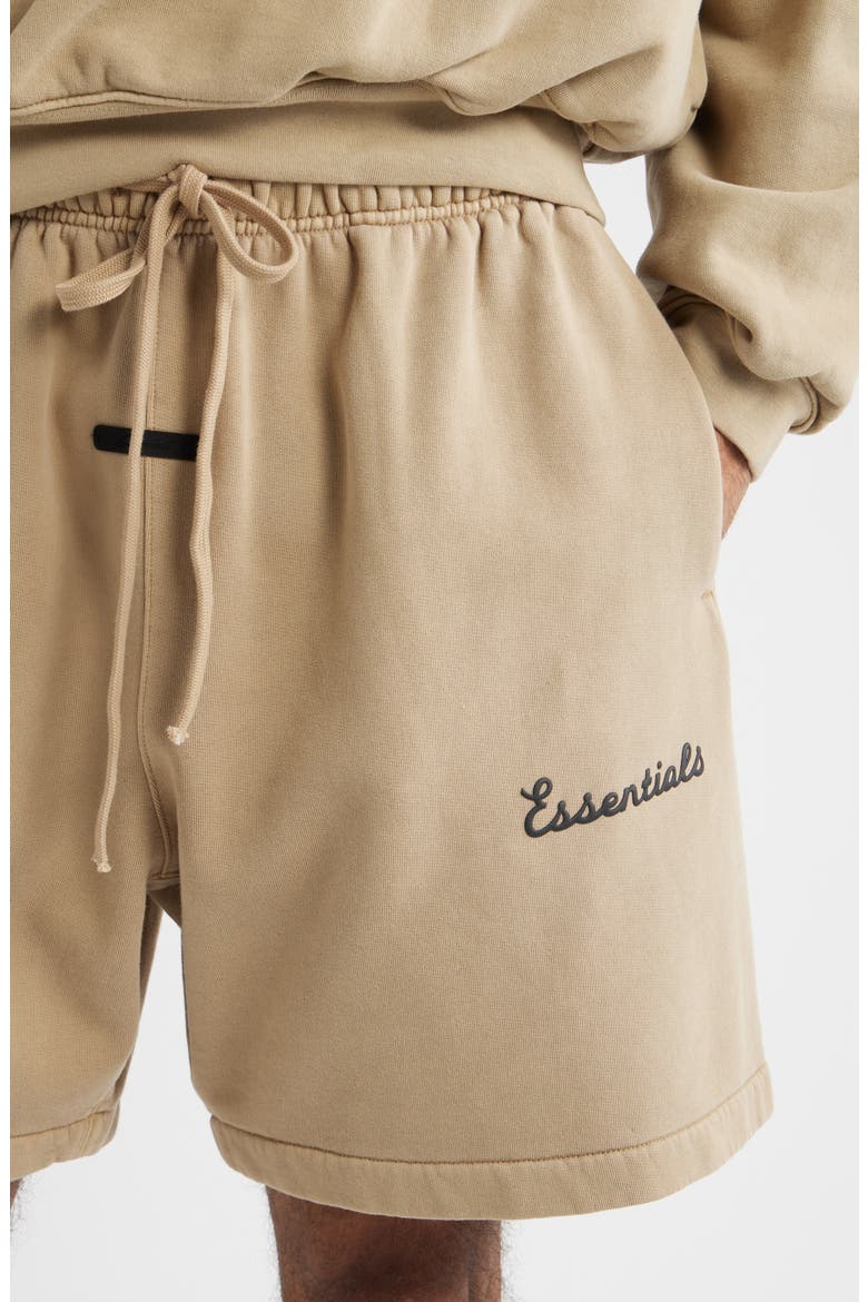 Classic Fit Training Logo Sweat Shorts, Alternate, color, FADED DUNE