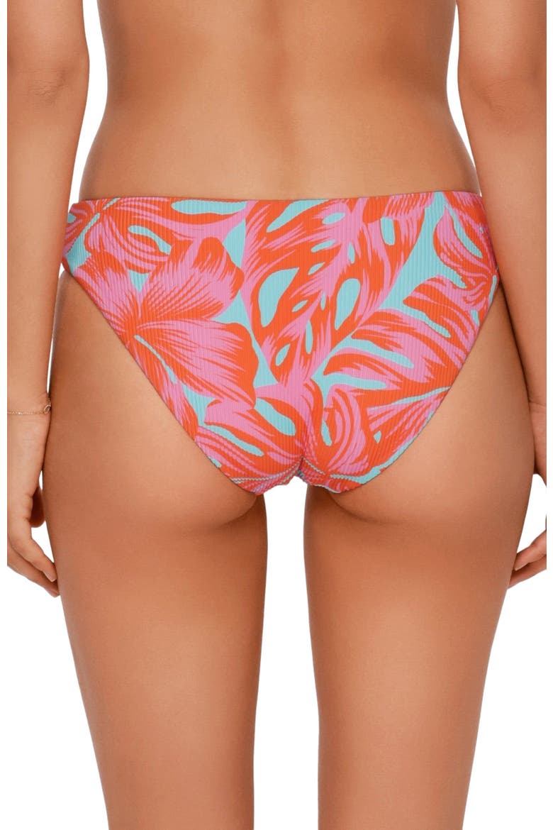 Chloe Bikini Swim Bottoms, Alternate, color, PALM DAZE RIB