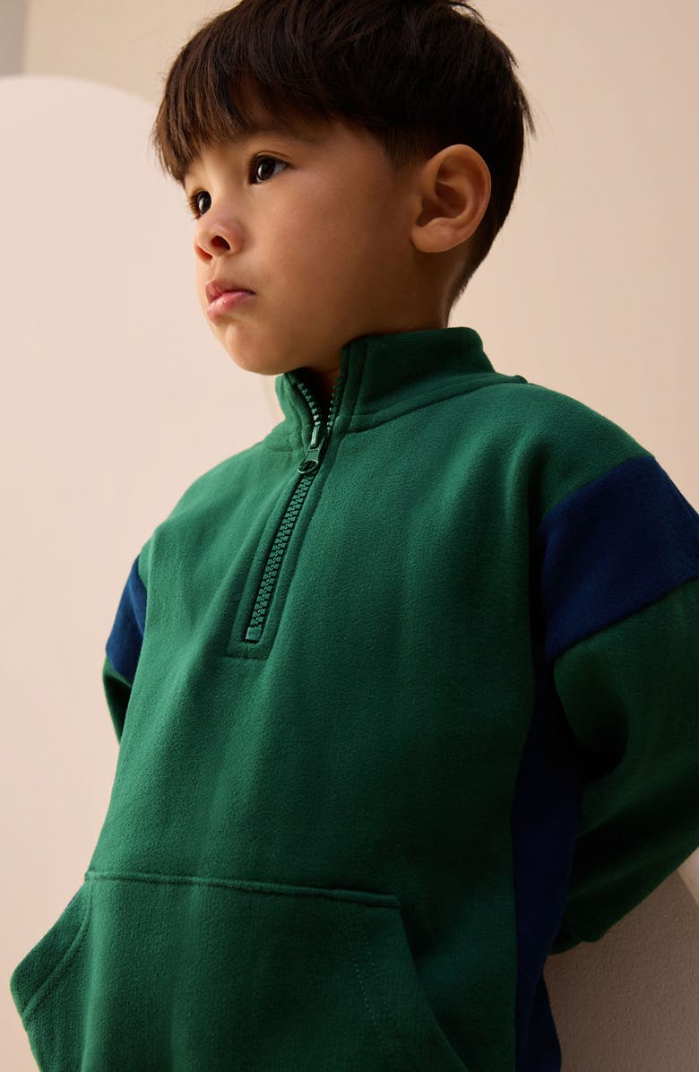 NEXT Kids
 Colorblock Half Zip Pullover 
Joggers Set, Alternate, color, Green