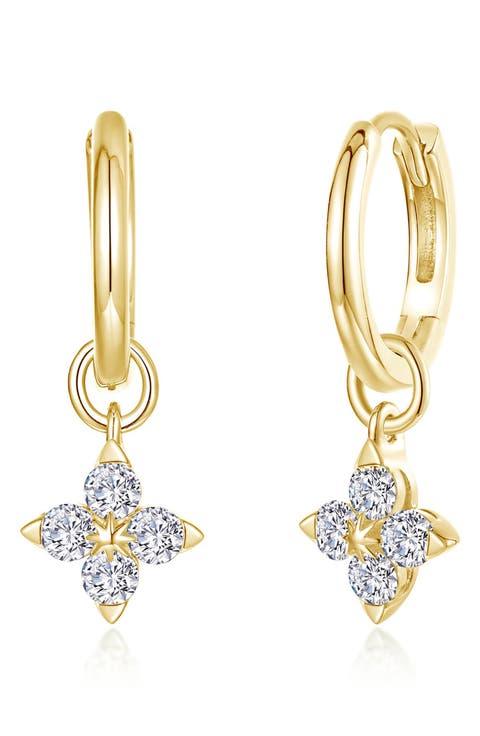 Trillium Simulated Diamond Dangle Earrings