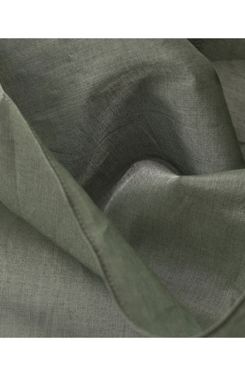 MANGO Cotton & Silk Organza Top, Alternate, color, Forest Green